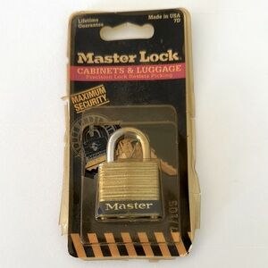 Master Lock Cabinets & Luggage Gold Padlock Secure Lock USA Made Accessories